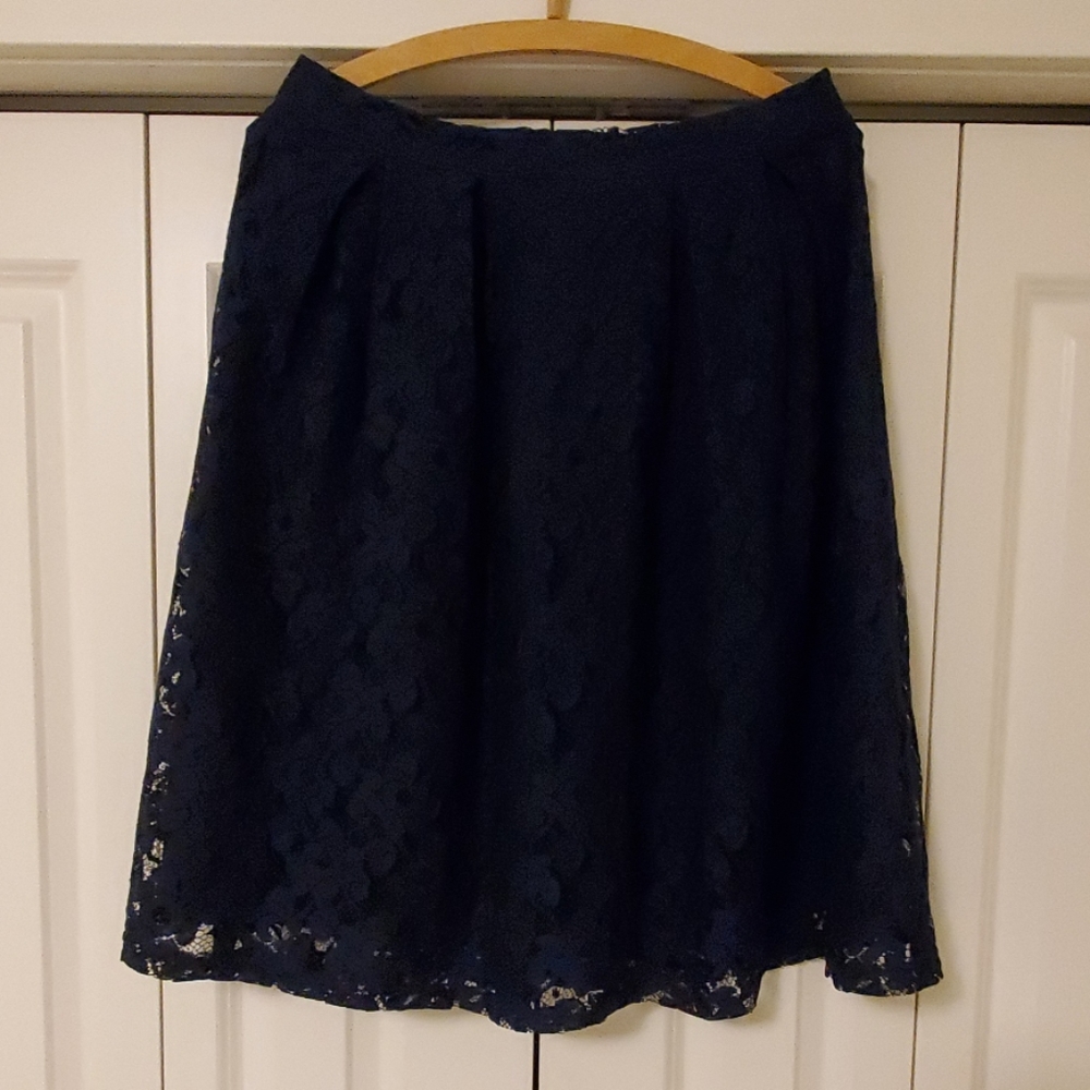 Dark blue lace skirt